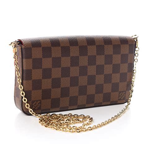 lv damier purse gold chain|damier ebene leather handbags.